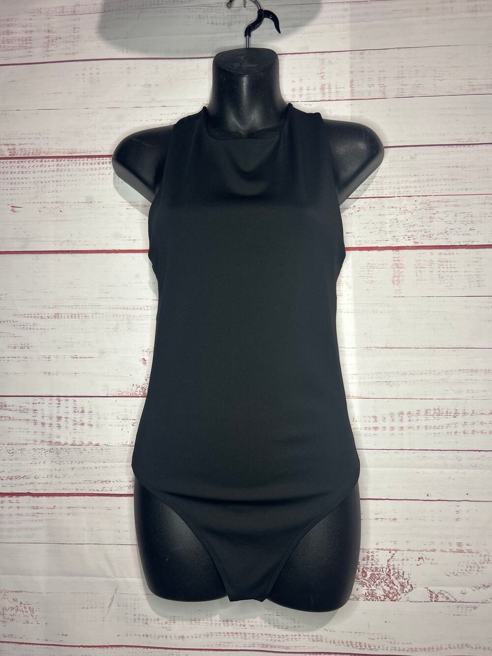 New Express Body Contour High Compression Black Bodysuit Size Small